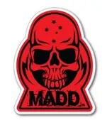 Nalepka Madd - rdeča – Madd Gear